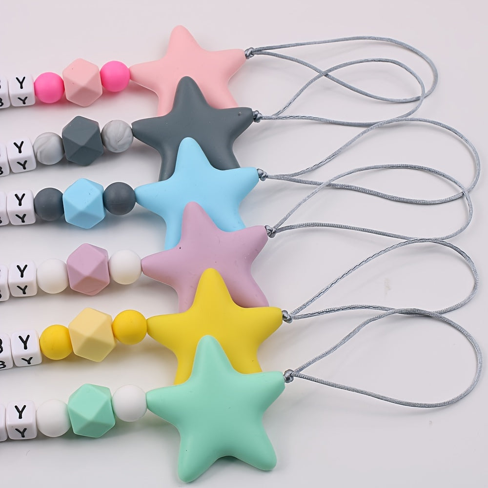 Silicone Pentagram Pacifier Chain Anti-drop Strap