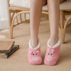 Fuzzy Slipper Socks Soft & Warm Low Cut Ankle Socks Women's Stockings