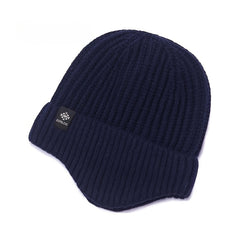 Men's Plush Wool Knitted Hat Winter Thick Warm Cap