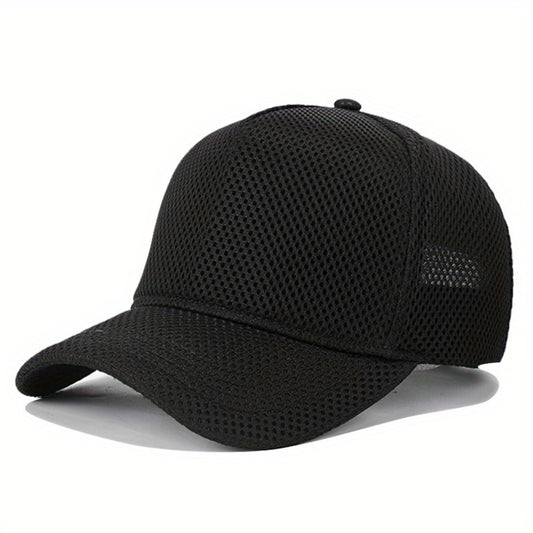 Summer Men Mesh Baseball Cap Outdoor Sports Breathable Shade Mesh Cap Adjustable