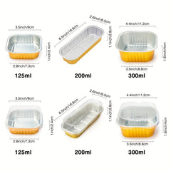 10pcs Aluminum Foil Pans Disposable Foil Food Containers Thickened Tin Foil Pans