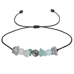 Adjustable Braid Bracelet with Crystal Stone Beads