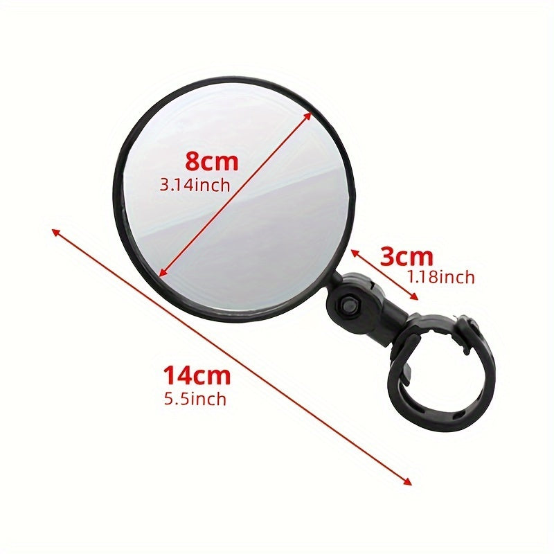 Bicycle Mirror Handlebar Rearview Mirror 360 Degree Rotate Cycling Accessories
