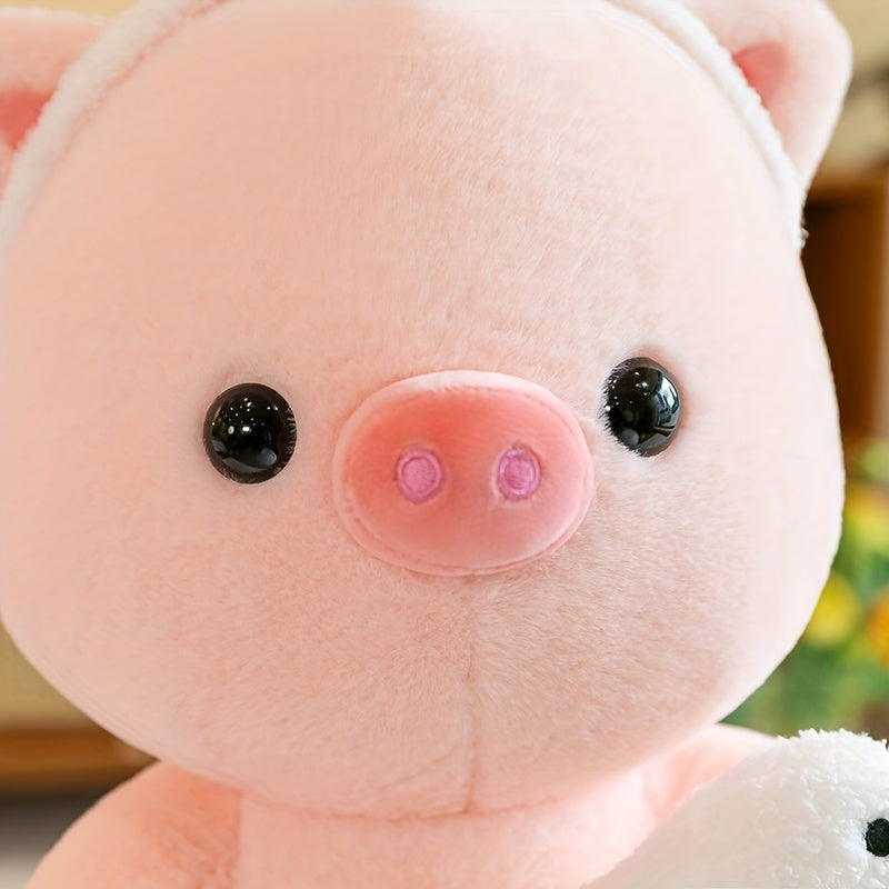 72in Plush Doll Funny Pig Holding Goose Stuffed Animal Children's Gift