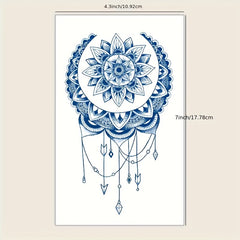 Herbal Juice Semi Permanent Tattoo Sticker Lace Tassel Pattern Body Art Tattoo