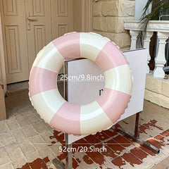 Kids Striped Swimming Ring: Safe & Stylish Pool Accessory