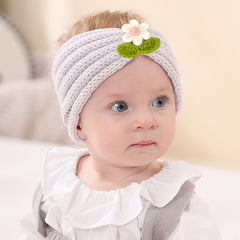 Knitted Headband Small Flower Hairband for Baby Kids Girls