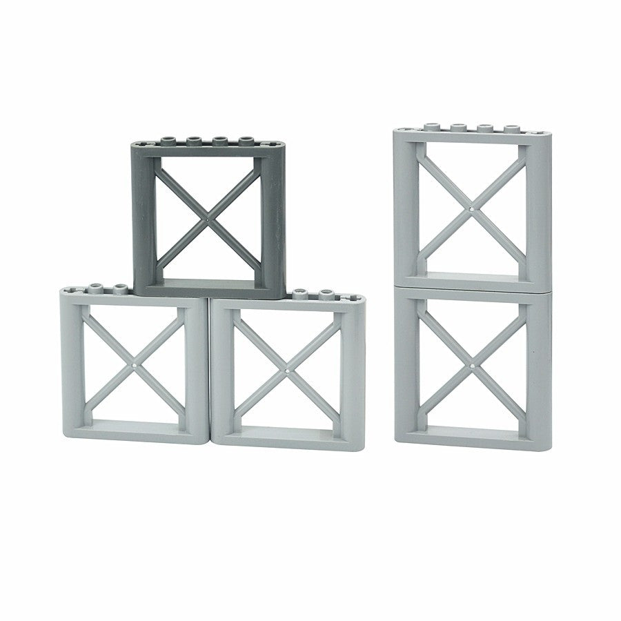6pcs Building Block Set with 6x6 Dot Support Frame for Educational Toy