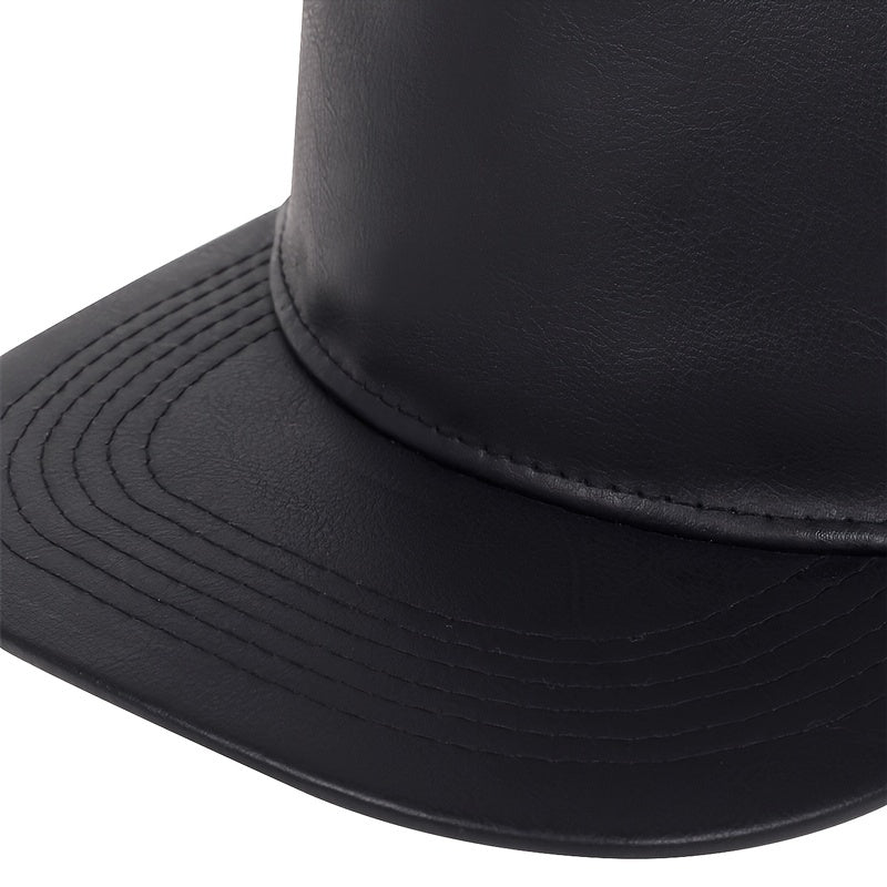 Men's PU Leather Hip Hop Baseball Cap