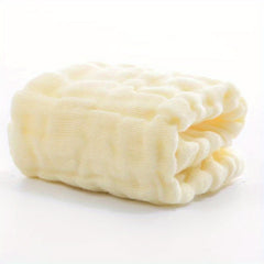 6 Layer Pleated Handkerchief Baby Towel, Printed Face Towel For Children