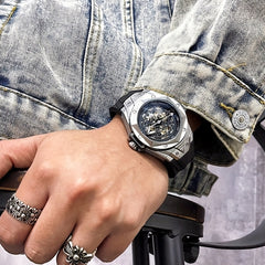Automatic Mechanical Men's Sports Watch Luminous Hollow