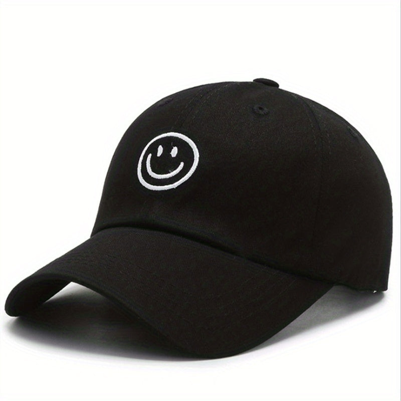 Smiling Face Embroidery Baseball Cap Couple Sun Hats Unisex Dad Hats