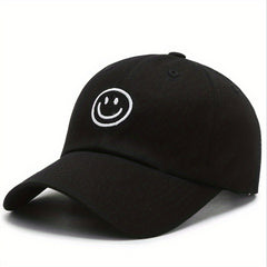 Smiling Face Embroidery Baseball Cap Couple Sun Hats Unisex Dad Hats