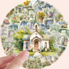 50 Transparent Garden Hut Graffiti Stickers - Vinyl Decorative Stickers