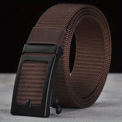 Men's Automatic Buckle Canvas Belt Inner Wear Casual Cargo Pants Belt