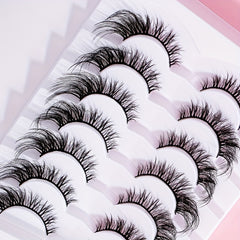 7 Pairs 5D Crisscross False Eyelash Fluffy Wispy Long Lash Extension 20mm