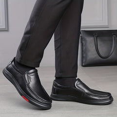 Men's Leather Loafer Lightweight Slip On Flat Shoes