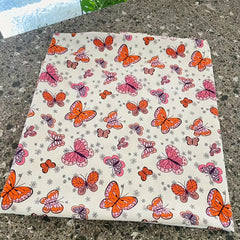 1 Yard Red Flower Pattern Fabric DIY Clothing Pants Dress