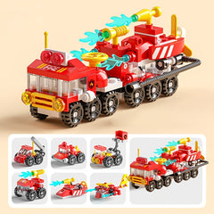 134pcs Fire Truck Stacking Blocks Toy Creative Play