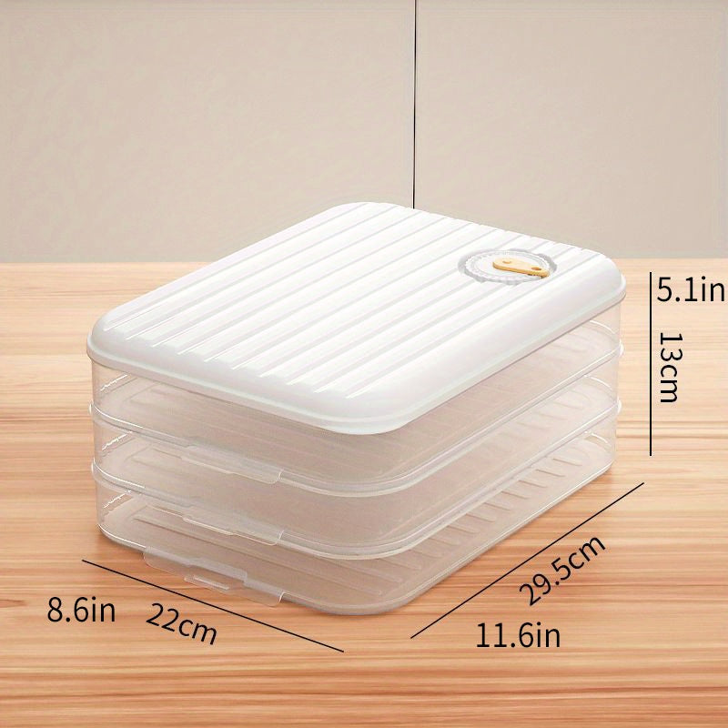 Refrigerator Storage Box for Fresh Dumplings, Wontons, Wraps