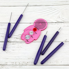7pcs Quilling Slotted Tools, Curling Coach, Tweezers for Paper Flowers Crafts