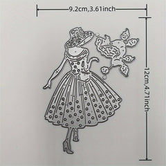 Vintage Girl Cutting Mold for DIY Scrapbooking Album Craft