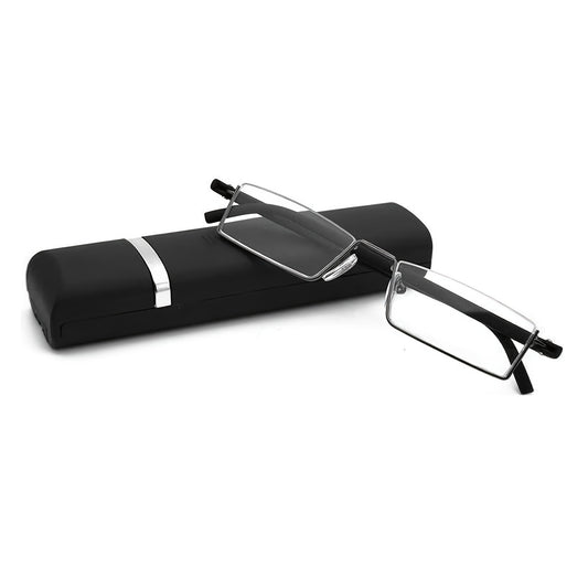 Half Frame Reading Glasses For Men Women Lightweight Metal Readers