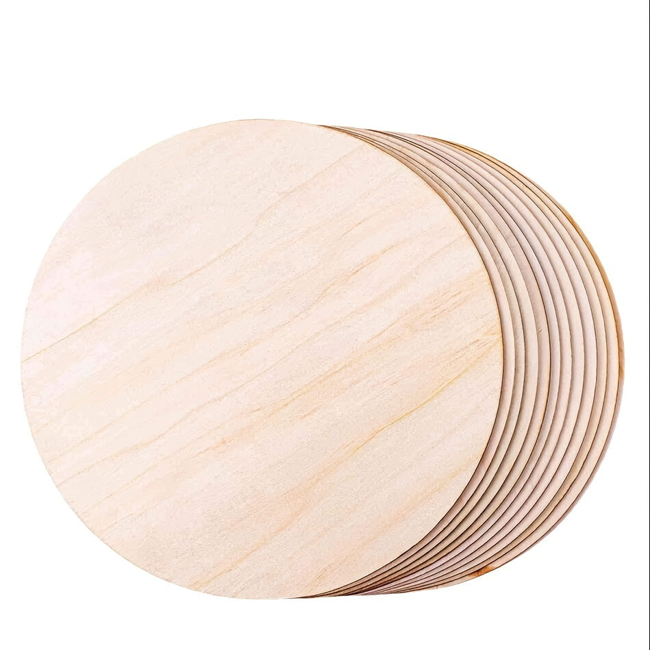 10pcs Round Wooden Discs for Painting