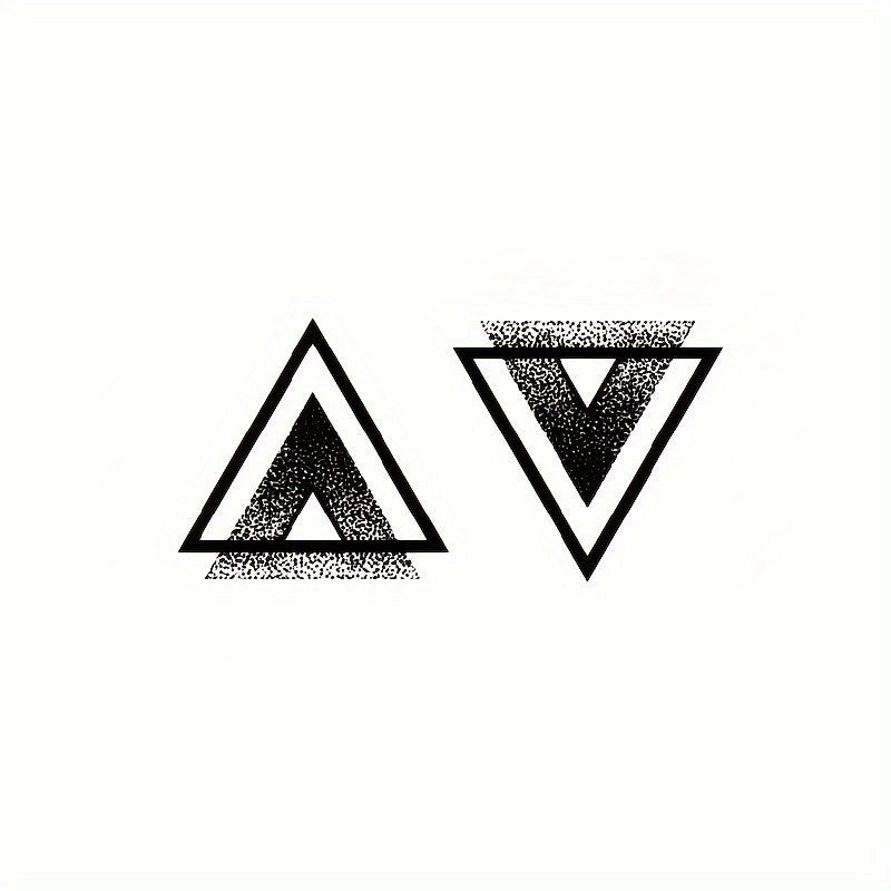 Virtual Real Triangle Tattoo Stickers Herbal Semi permanent Waterproof Stickers