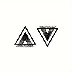 Virtual Real Triangle Tattoo Stickers Herbal Semi permanent Waterproof Stickers