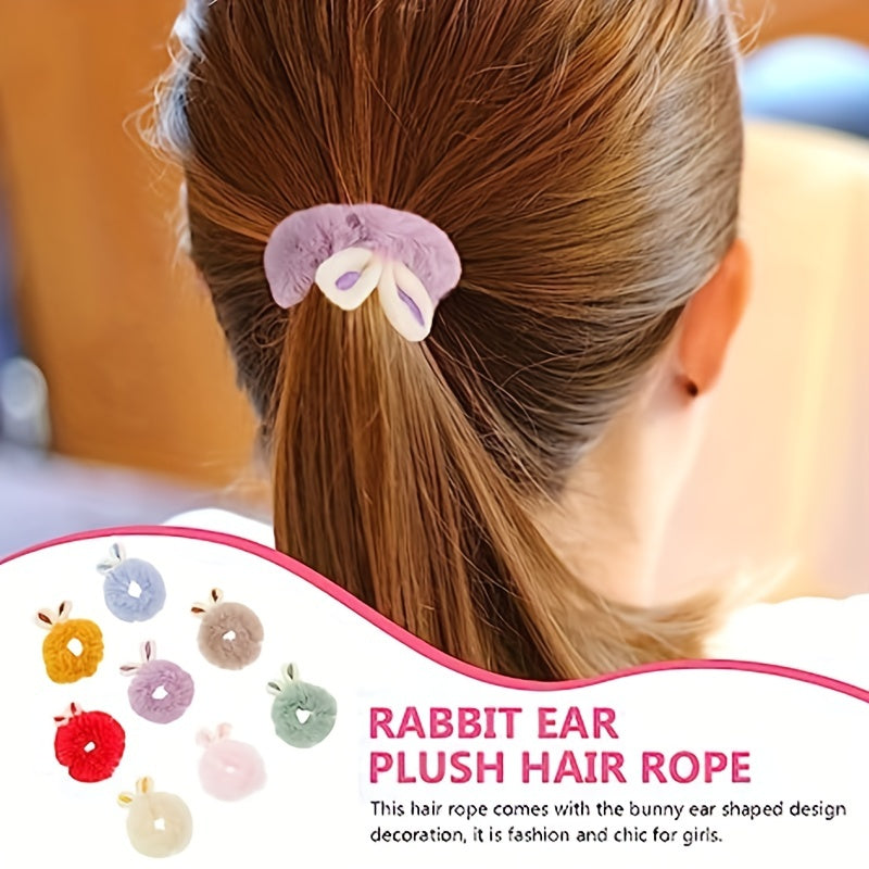 Winter Rabbit Ears Hair Tie for Baby Girls