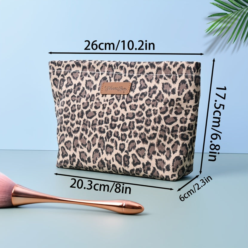 Leopard Print Makeup Bag Travel Storage Cosmetic Pouch Organizer Coin Purse