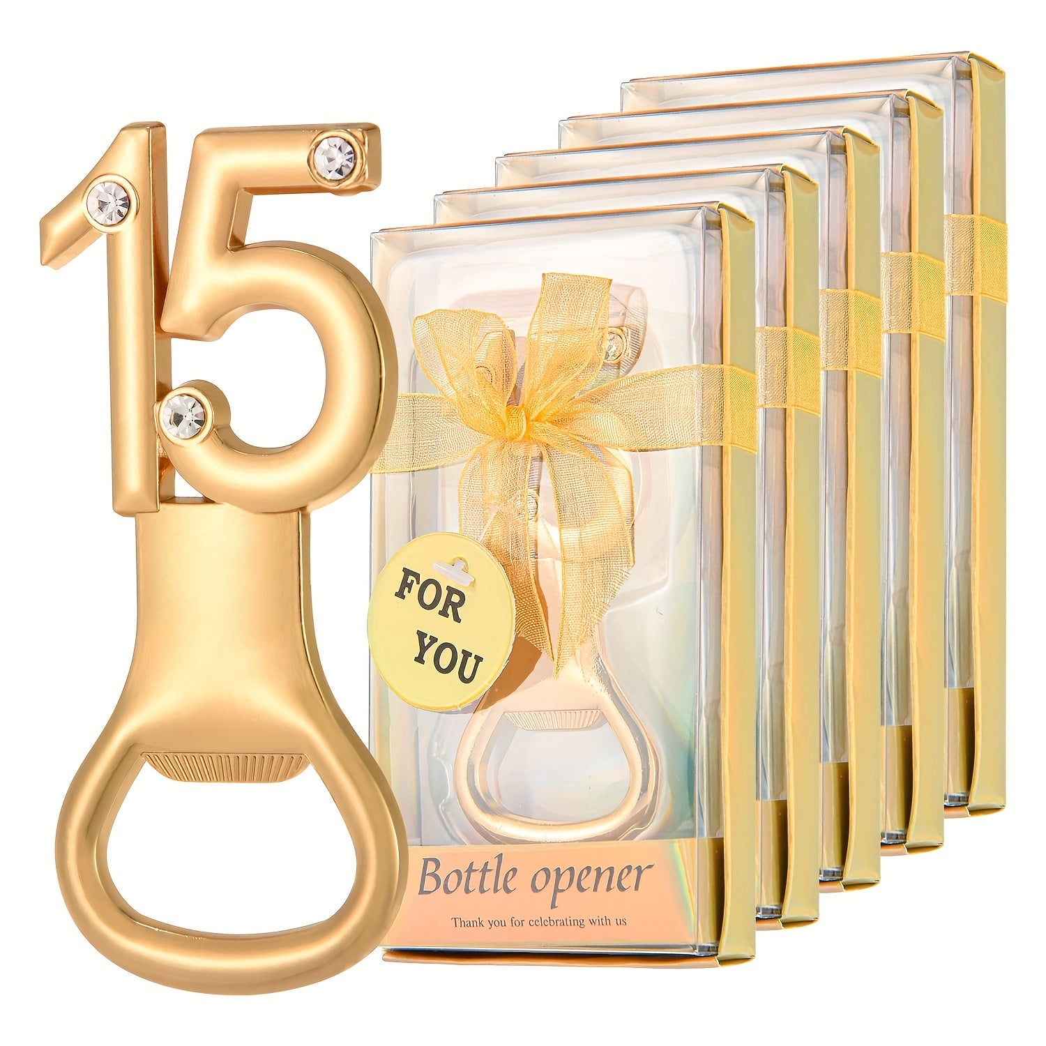Golden Birthday Bottle Opener - Ideal for Weddings and Anniversaries