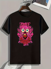 Monster Print Men's Graphic T shirt Casual Comfy Tees For Summer