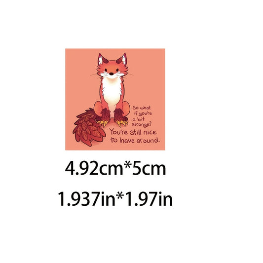 60pcs Cartoon Animal Inspirational Stickers for Phone Laptop Water Cup