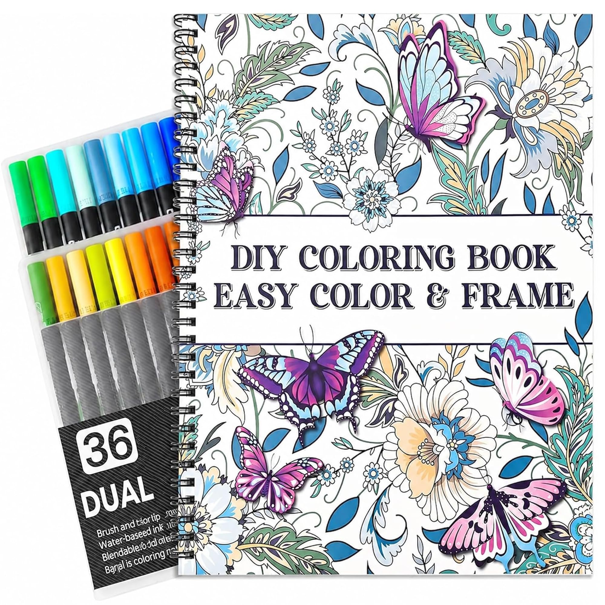 Adult Coloring Book Set with 36 Colors Markers, Mandala Patterns – CRAZE
