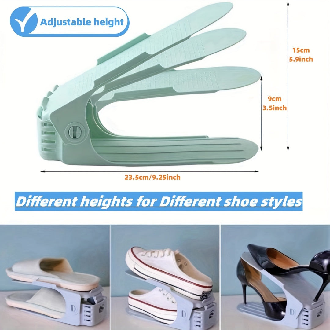 Adjustable Double-layer Shoe Rack Integrated Shoe Rack Space-saving Shoe Storage