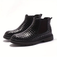 Men's Chelsea Boots Casual Mid Top Anti skid Slip On Boots