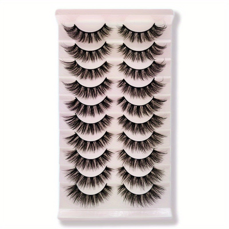 10 Pairs 10D Dramatic Cat Eye False Eyelashes 15 18mm