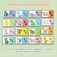 Animal Footprint Toy for Kindergarten Cognitive Development