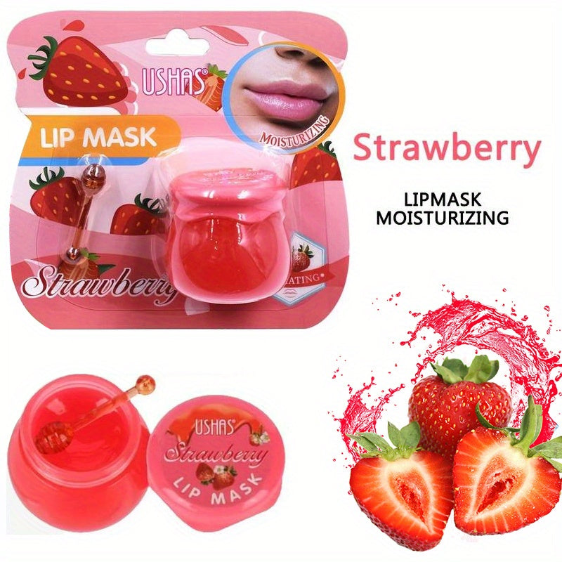 Strawberry Lip Mask Serum with Natural Plant Extracts