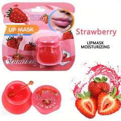 Strawberry Lip Mask Serum with Natural Plant Extracts