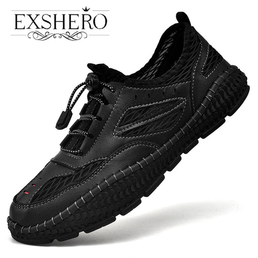 EXSHERO Men's Summer Casual Platform Shoes Outdoor Sneakers