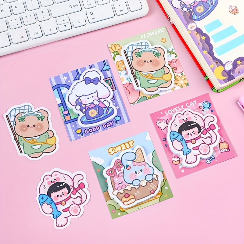 4pcs Cartoon Graphic Stickers Student Decoration Stickers