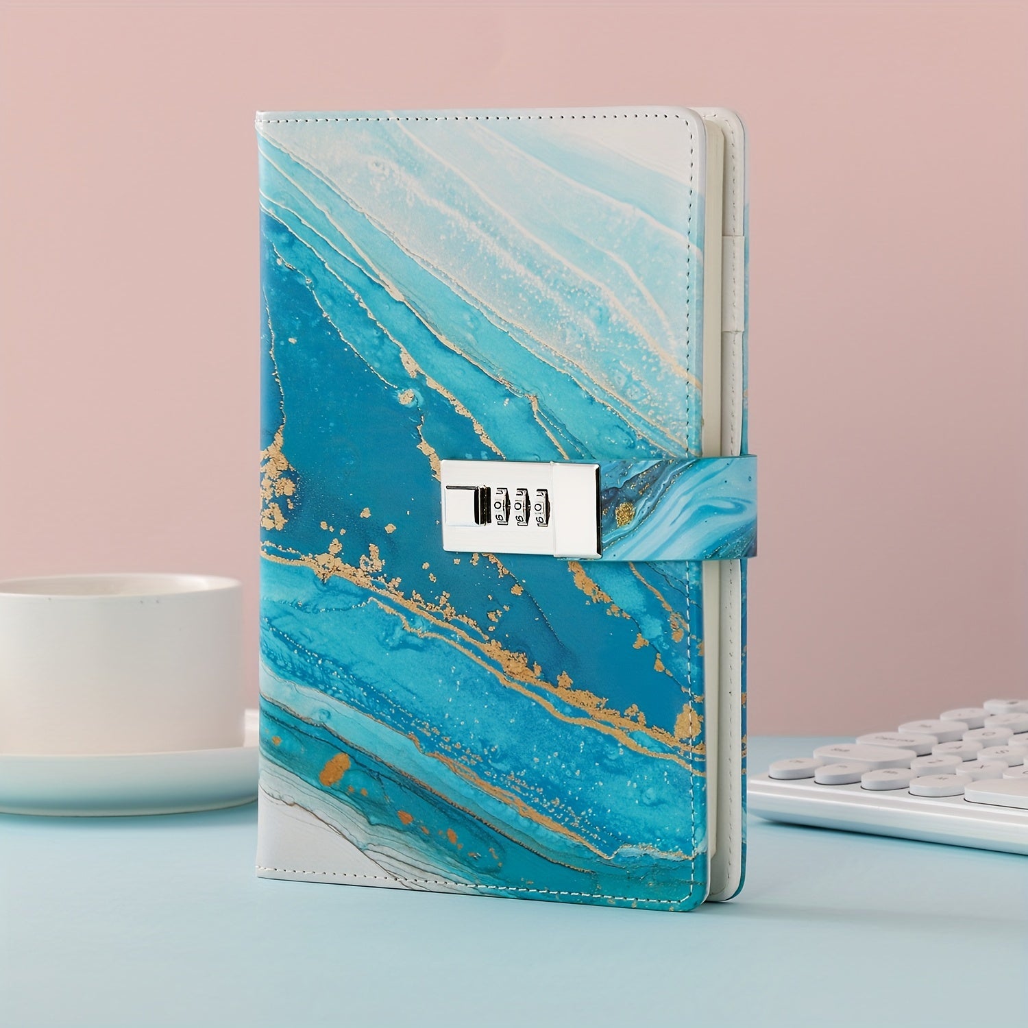 Faux Leather Journal With Lock Refillable Lined Paper