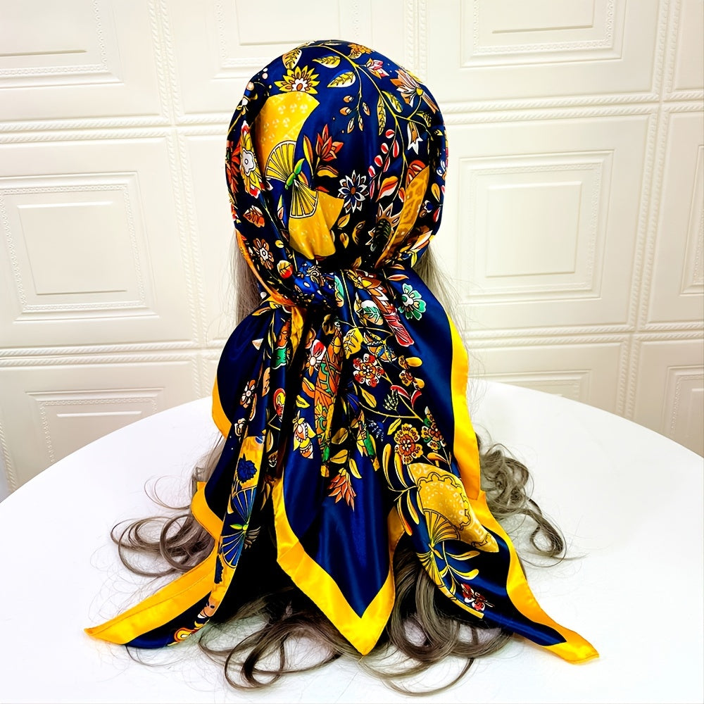 Square Scarf Hijab Women Satin Silk Bandana Headband Neckerchief