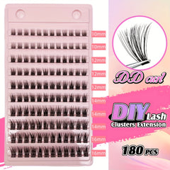 110pcs Cluster Eyelashes D Curling Wispy Lashes Mink Hair Fluff