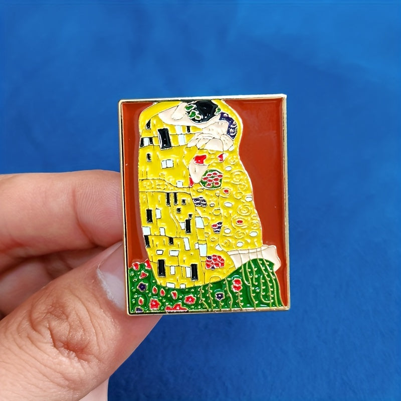 The Kiss Enamel Lapel Pin Backpack Brooch Jewelry Accessories