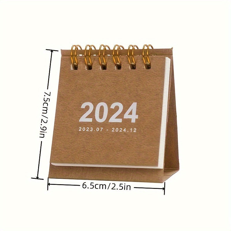 Small Desk Calendar July to December for Office Home School