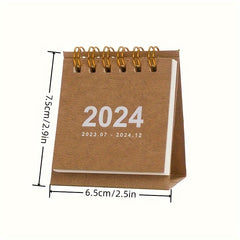 Small Desk Calendar July to December for Office Home School